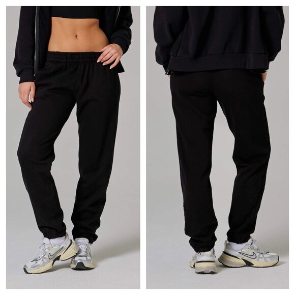 TALENTLESS Striped Sweatpants L Pitch Black - Picture 1 of 14